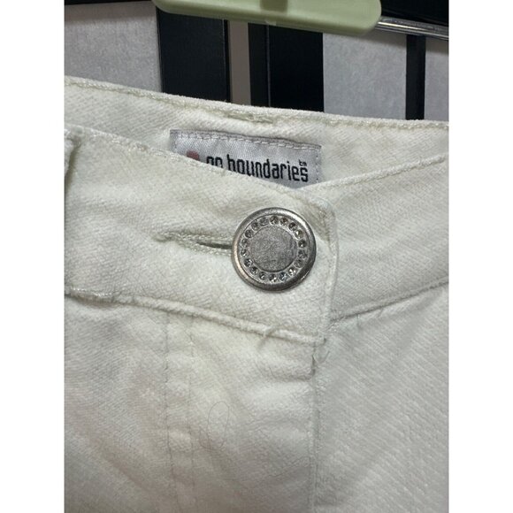 No Boundaries Womens Size 5 White Stretch Pants Stretch Juniors - Picture 2 of 8